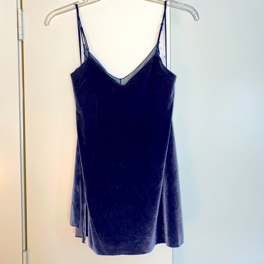 Free People Purple Velvet Tank Top - Picture 2 of 7